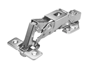 Zawias KĄTOWY 155 STOPNI NAKŁADANY z zerowym uskokiem - rozstaw 45 fi 35mm-zatrzaskowy z cichym domykiem (zestaw, zawiera 2 szt. zawiasu) Sevroll System