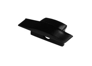 Zaślepka do profilu LED wpuszczanego z otworem, czarna Sevroll System