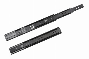 Prowadnica kulkowa pełnego wysuwu SVQ z systemem miękkiego domyku H-45 L-600mm czarna Sevroll System