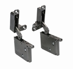 Zawias nakładany niewidoczny SECRET do ramek aluminiowych i drzwi drewnianych, z miękkim domykiem, czarny metaliczny (Zestaw 2 szt.) Sevroll System