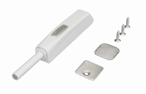 Odbojnik V-PUSH z adapterem, 30N, biały, z końcówką magnetyczną.jpg