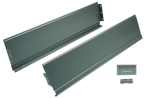 Bok szuflady do prowadnicy DXR h=118mm grafit-350mm Sevroll System