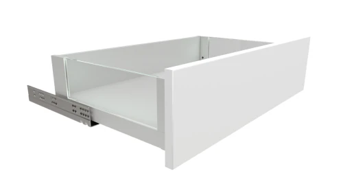 Szuflada PLATINIUM 3D Slim szklane boki H= 94, biały-450mm1.png
